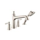 Hansgrohe 04777820 Joleena 4-Hole Roman Tub Set Trim with 1.75 GPM Handshower in Brushed Nickel (Rough Sold Separately)