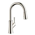 Hansgrohe 04793830 Joleena HighArc Kitchen Faucet, 2-Spray Pull-Down, 1.75 GPM in Polished Nickel