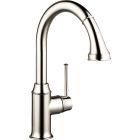 Hansgrohe 04215830 Talis C HighArc Kitchen Faucet, 2-Spray Pull-Down, 1.75 GPM in Polished Nickel