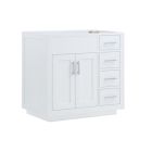 Fairmont Designs 1553-V36R Brookings 36" W X 21-1/2" L X 34-1/2" H  2 Door, 4 Drawer-right Vanity Base in Polar White (Vanity Top Sold Separately)