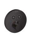 Hansgrohe 15743671 ShowerSelect S Thermostatic Trim for 2 Functions, Round in Matte Black (Rough Sold Separately)