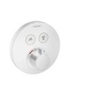 Hansgrohe 15743701 ShowerSelect S Thermostatic Trim for 2 Functions, Round in Matte White (Rough Sold Separately)