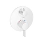 Hansgrohe 15758701 Ecostat S Thermostatic Trim with Volume Control and Diverter in Matte White (Rough Sold Separately)