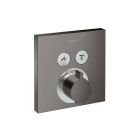 Hansgrohe 15763341 ShowerSelect Thermostatic Trim for 2 Functions, Square in Brushed Black Chrome (Rough Sold Separately)