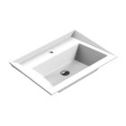 Sonia 158379 Scalene 27 3/4" Single Bowl Drop-In Rectangular RX3 Bathroom Sink in White Matte