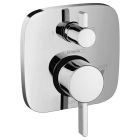 Hansgrohe 15864001 Ecostat Pressure Balance Trim Square with Diverter in Chrome (Rough Sold Separately)