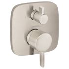 Hansgrohe 15864821 Ecostat Pressure Balance Trim Square with Diverter in Brushed Nickel (Rough Sold Separately)