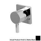 Lacava 15ST.L.S-CC-A-44 Cigno Stop Valve GPM 12 with Square Back Plate and Lever Handle Trim Only in Matte Black