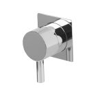 Lacava 15ST.L.S-A-CR Cigno 12 GPM Built-In Stop Valve with Lever Handle and Squared Backplate in Polished Chrome