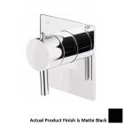 Lacava 15TH0-CL.L.S-A-44 Arch Trim Only Master Shower Compact Thermostat Flow Rate 10 GPM Round Lever Handle Square Back Plate Clockwise in Matte Black