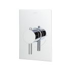 Lacava 15TH0-CL.L.S-A-CR Cigno Trim Only with Single Handle and Rectangular Backplate in Polished Chrome