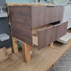 Sonia 165537 24" L X 20" H Vanity Bottom with 2 Drawers in Walnut for use with 165520 Vanity Top