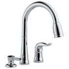 Delta 16970-SD-DST Kate Single Handle Pull-Down Kitchen Faucet With Soap Dispenser In Chrome