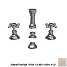 Newport Brass 1769/15S Victoria Two Handles Cross Metal Widespread Bidet Faucet with Vacuum Breaker in Satin Nickel PVD