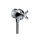 Hansgrohe 17883831 Fix Fit Wall Outlet With Cross Handle in Polished Nickel