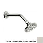 Harrington Brass Works 18-601-014 Toro Cross 6" L X 4" H X 10" W Shower Head with Dome Spray Polished Nickel