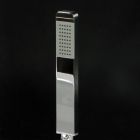 Lacava 1861-NI Eleganza Hand-held rounded rectangle shower head with 59-inch flexible hose, rain jet. W: 1 3/8", D: 5/8", H: 9". in Brushed Nickel
