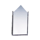 Ginger 1942-MC Synchro 38" H X 26.4" W Mirror with Beveled Edge and Frame in Matte Chrome