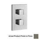 Gessi 20204#149 Rettangolo 2-Way Diverter Thermostatic and Volume Control Trim in Finox