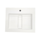 Cosmic WJC779L1000500 24" L X 20" W Vanity Top in Matte White (Vanity Base Sold Separately)