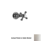 Harrington Brass Works 20-373T-20-015 Victorian Cross Trim Shut Off Valve in Satin Nickel