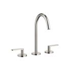 Dornbracht 20713661-060010 Meta 1.2 GPM Three Holes Deck Mounted Lavatory Mixer with Drain and Blade Handles in Platinum Matte 