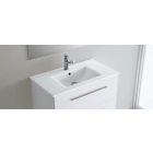 Emory and Bond 207VT4544WHT Porcelain 1-Hole Vanity Top 44" x 20" in White w/Right and Left-side Countertops