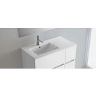 Emory and Bond 210VT9034RWHT Porcelain 1-Hole Vanity Top 34" x 18" in White w/Right-side Countertop