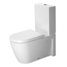 Duravit 2129090092 Starck 2 Dual Flush Floor Mounted Close Coupled Elongated Toilet Bowl in White (Toilet Tank and Seat Sold Separately)