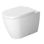 Duravit 2169090092 Me By Starck 1.28 GPF Dual Flush Floor Mounted One Piece Elongated Toilet Bowl in white (Seat Sold Separately)