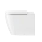 Duravit 2169092092 ME by Starck 1.2/0.8 GPF Dual Flush Floor Mounted Elongated Toilet Bowl in White High Gloss (Seat and Tank Sold Separately)