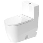 Duravit 21890120U2 ME by Starck 1.32 GPF 12" Rough In Floor Mounted Rimless® Elongated Dual Flush One Piece Toilet  for SensoWash® Bidet Seat in White (Seat Sold Separately)