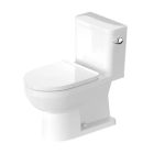 Duravit 21950100U3 DuraStyle Basic 14-3/75" L X 28-1/25" W X 29-1/25" H One Piece Elongated Chair Height Toilet with Left Hand Lever 1.28 GPF Less Seat in White