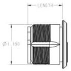 Baldwin 8324.260 8324 1-3/8" Mortise Cylinder C Keyway, Polished Chrome