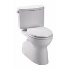 Toto CST474CUFG#01 Vespin II 1G Two-Piece Elongated 1.0 GPF Universal Height Skirted Design Toilet with CEFIONTECT in Cotton White