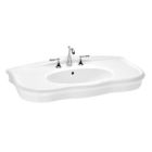 St Thomas 5039.082.01 5038.082.01 White Parisian 27-7/8" Pedestal Bathroom Sink with 3 Holes Drilled and Overflow - Less Pedestal