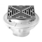 Mountain Plumbing MT508C/CPB MT508C-CPB Universal Polished Chrome 6" Square Cast Iron Shower Drain with Solid Nickel Bronze Top