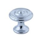 Cifial 672.125.625 BE 1-1/4" Flat grooved cab knob -Pol Chro