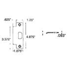 Baldwin 5510.030.ASTR 5510030ASTR Polished Brass ASA Strike 1-1/4"
