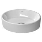 Duravit 2321440000 Starck 2 17-1/8" L X 15-1/2" W X 4-1/2" H Round Vessel Ceramic Bathroom Sink with Single Faucet Hole in White