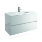 Emory and Bond 233CUBES4210WHT Modular Side Vanity Cabinet 10" x 18" x 21" in Gloss White