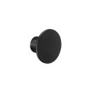 Cosmic WJC238A0021036 B&W 1.18" W X 2" D ‎Wall Mounted Round Single Hook in Matte Black