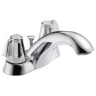 Delta 2520LF Classic 1.2 GPM Deck Mounted Two Handle Centerset Bathroom Faucet with Pop-Up Drain Assembly in Chrome