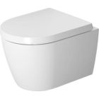 Duravit 2530090092 ME by Starck 1.28 GPF Dual Flush Wall Mounted One Piece Elongated Toilet Bowl in White (Seat Sold Separately)