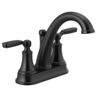 Delta 2532LF-BLMPU Woodhurst™ 1.2 GPM Two Handle Centerset Bathroom Faucet in Matte Black
