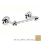 Ginger 2608/PB 2608-3 Double Post Toilet Tissue Holder In Polished Brass
