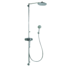 Hansgrohe 26382821 Pharo Showerpipe Swing,Thermostatic mixing valve with integrated volume control and diverter in Brushed Nickel