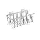 Cosmic WJB264A0042001 Duo Square 12" W X 5" H Wall Mounted Rectangular Shower Basket in Chrome