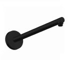 Axor 26431671 ShowerSolutions 15" Length Wall Mounted Round Shower Arm and Flange in Matte Black