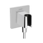 Hansgrohe 26889001 FixFit E Wall Outlet with Hand Shower Holder in Polished Chrome (Hose Sold Separately)